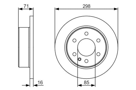 Bosch 0986479S05 Brake Disc - 5