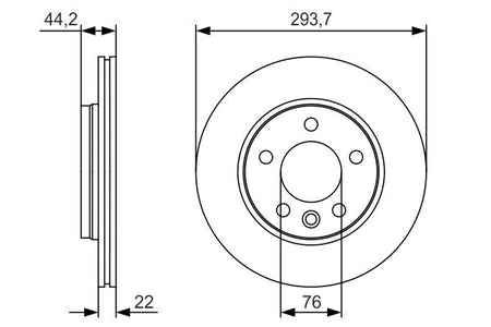 Bosch 0986479S06 Brake Disc - 5