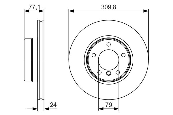 Bosch 0986479S29 Brake Disc - 5