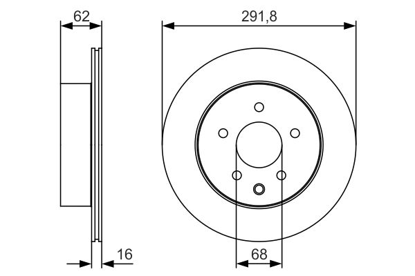 Bosch 0986479S31 Brake Disc - 5