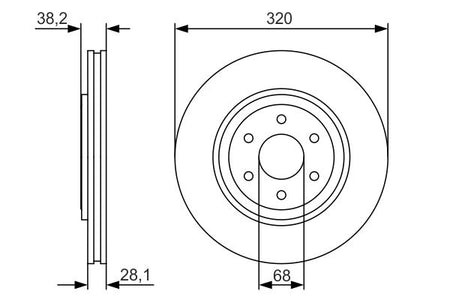 Bosch 0986479S35 Brake Disc - 5