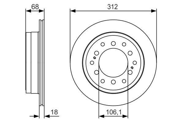 Bosch 0986479S36 Brake Disc - 5