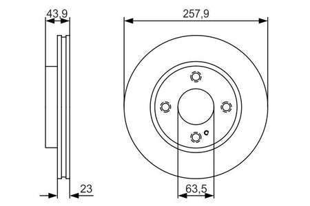 Bosch 0986479S38 Brake Disc - 5