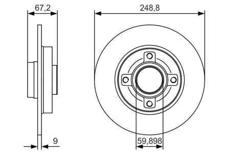 Bosch 0986479S42 Brake Disc - 5