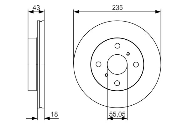 Bosch 0986479S46 Brake Disc - 5