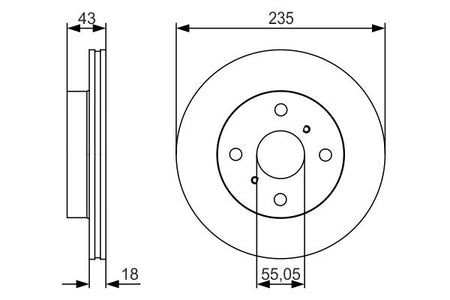 Bosch 0986479S46 Brake Disc - 5