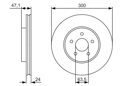 Bosch 0986479S48 Brake Disc - 5
