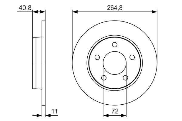 Bosch 0986479S50 Brake Disc - 5