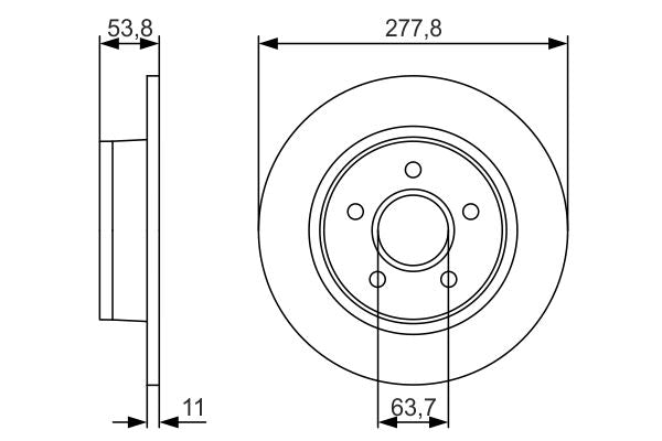 Bosch 0986479S51 Brake Disc - 5