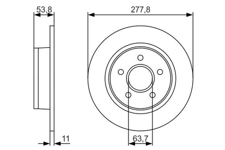 Bosch 0986479S51 Brake Disc - 5