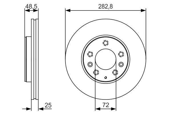 Bosch 0986479S60 Brake Disc - 5