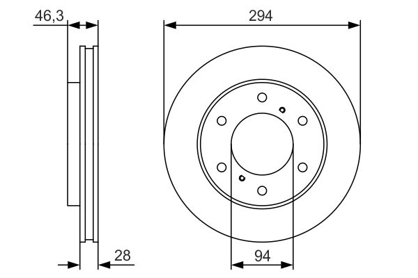 Bosch 0986479S63 Brake Disc - 5