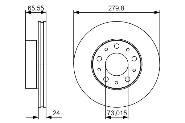 Bosch 0986479S70 Brake Disc - 5