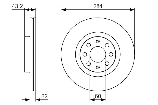 Bosch 0986479S91 Brake Disc - 5