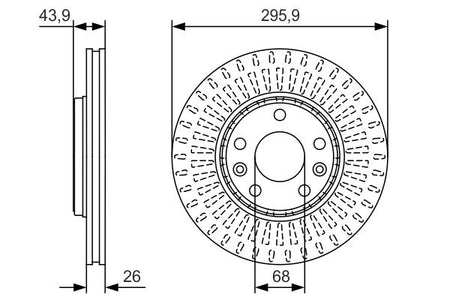 Bosch 0986479S93 Brake Disc - 5