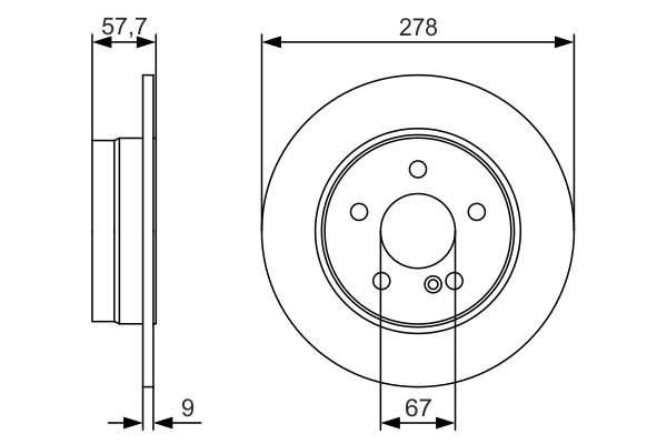 Bosch 0986479S96 Brake Disc - 5