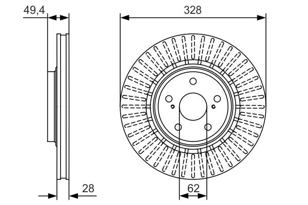 Bosch 0986479T00 Brake Disc - 5