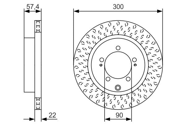 Bosch 0986479T33 Brake Disc - 5
