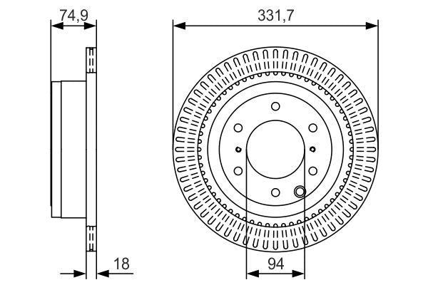 Bosch 0986479T90 Brake Disc - 5
