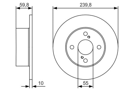 Bosch 0986479T96 Brake Disc - 5