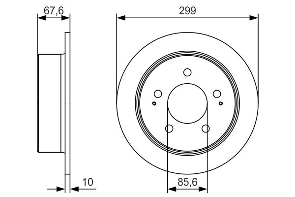 Bosch 0986479U21 Brake Disc - 5