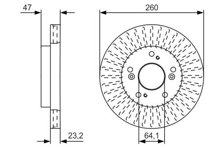Bosch 0986479U92 Brake Disc - 5