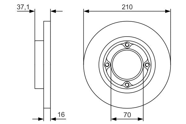 Bosch 0986479U96 Brake Disc - 5
