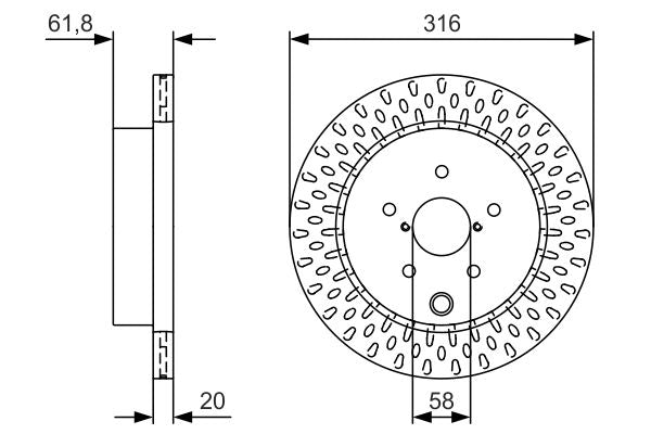 Bosch 0986479V05 Brake Disc - 5