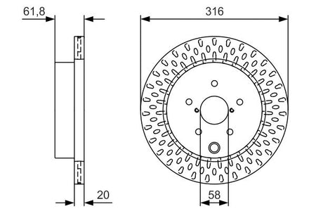 Bosch 0986479V05 Brake Disc - 5