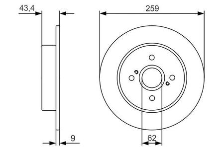 Bosch 0986479V07 Brake Disc - 5