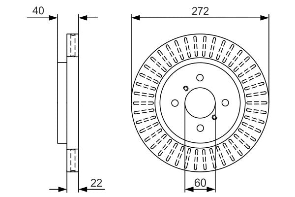 Bosch 0986479V08 Brake Disc - 5