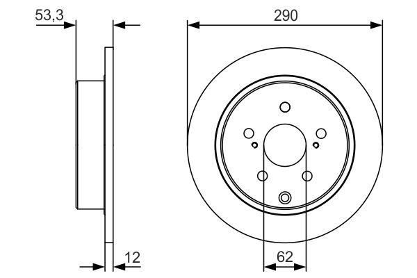 Bosch 0986479V25 Brake Disc - 5