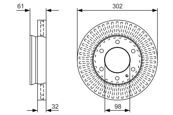 Bosch 0986479V32 Brake Disc - 5