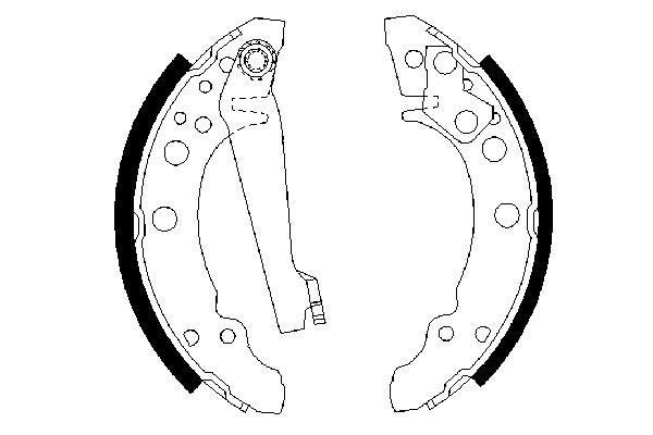Bosch 0986487002 Brake Shoe Set - 5