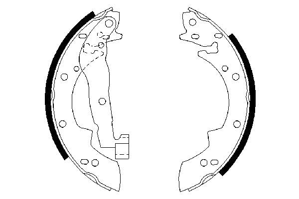 Bosch 0986487076 Brake Shoe Set - 1