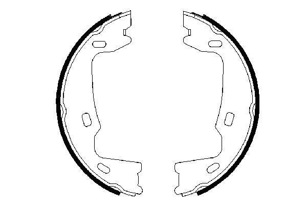 Bosch 0986487214 Brake Shoe Set, parking brake - 5