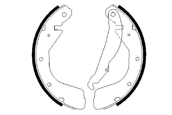 Bosch 0986487264 Brake Shoe Set - 5