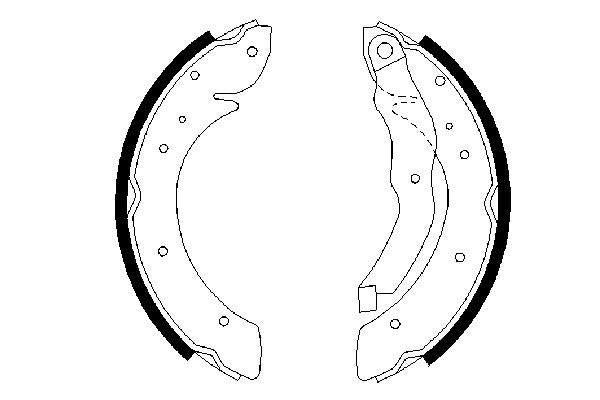 Bosch 0986487327 Brake Shoe Set - 5