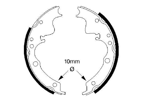 Bosch 0986487347 Brake Shoe Set - 5