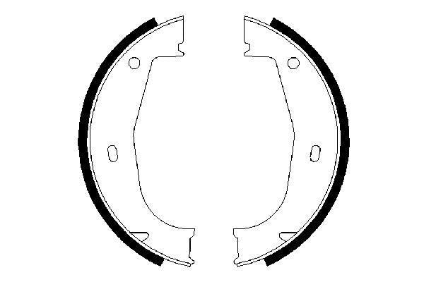 Bosch 0986487520 Brake Shoe Set, parking brake - 5