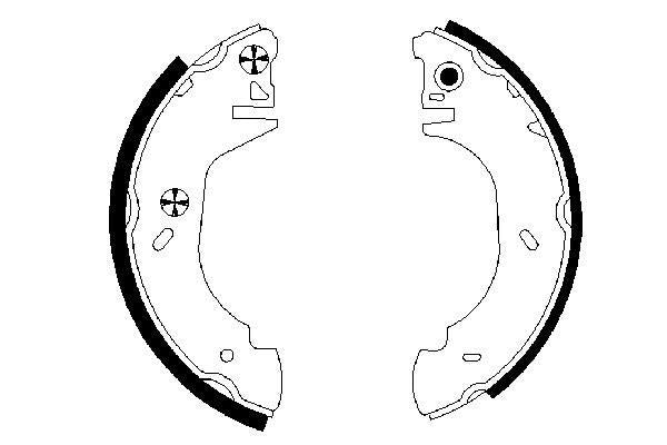 Bosch 0986487524 Brake Shoe Set - 5