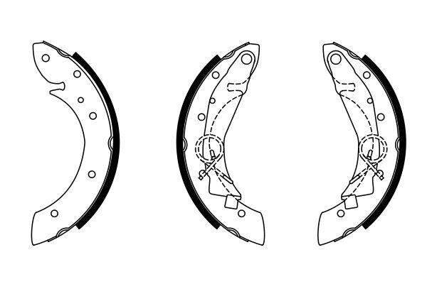 Bosch 0986487552 Brake Shoe Set - 5