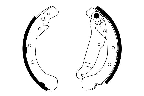 Bosch 0986487554 Brake Shoe Set - 5
