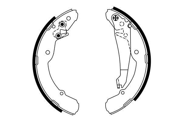 Bosch 0986487555 Brake Shoe Set - 5