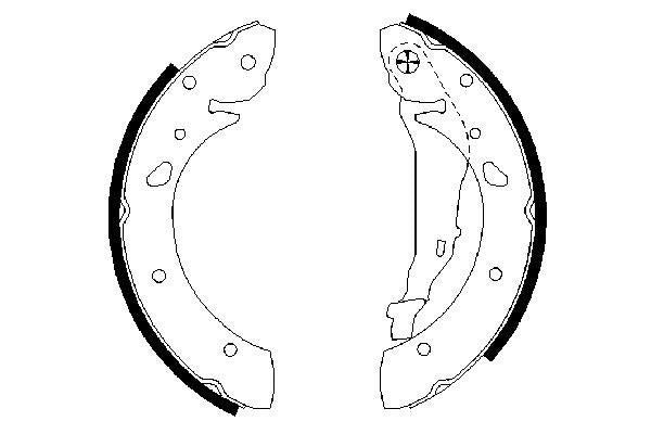 Bosch 0986487572 Brake Shoe Set - 5