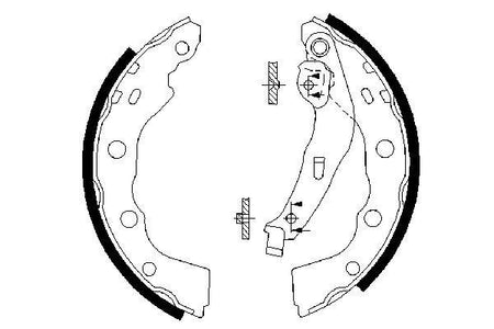 Bosch 0986487577 Brake Shoe Set - 5