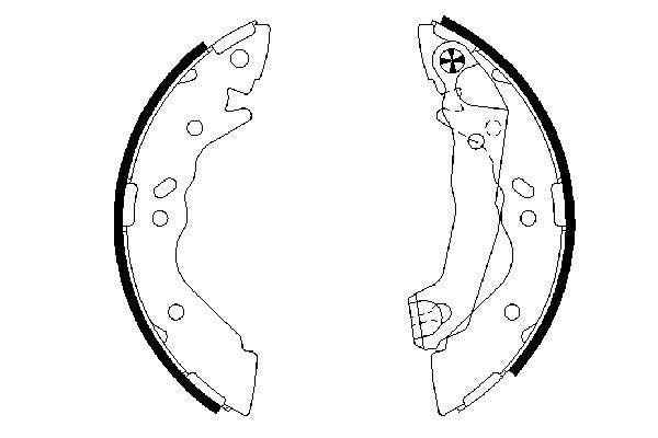 Bosch 0986487581 Brake Shoe Set - 5