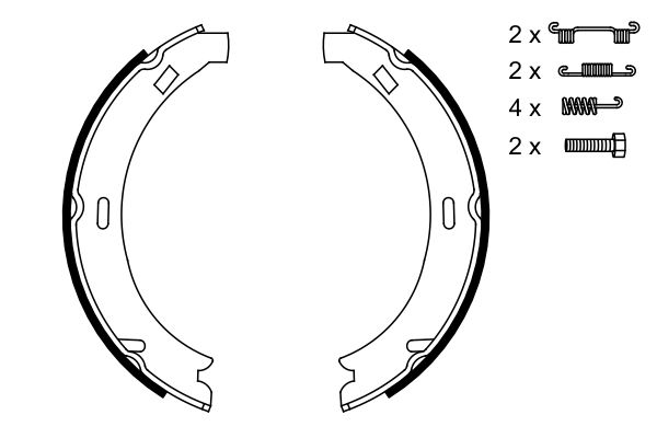 Bosch 0986487582 Brake Shoe Set, parking brake - 5