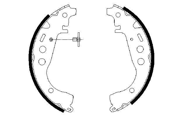 Bosch 0986487589 Brake Shoe Set - 5