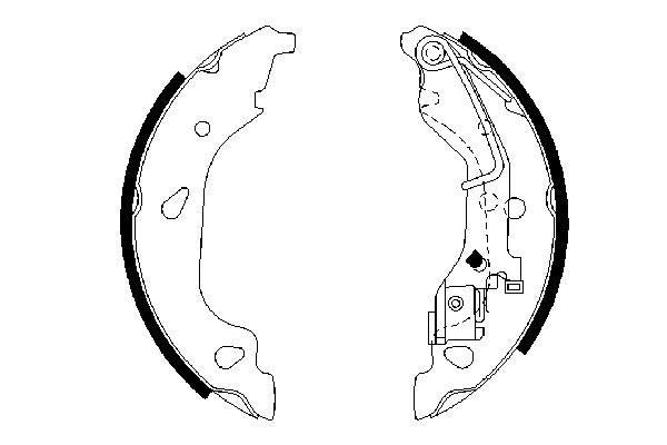 Bosch 0986487596 Brake Shoe Set - 5